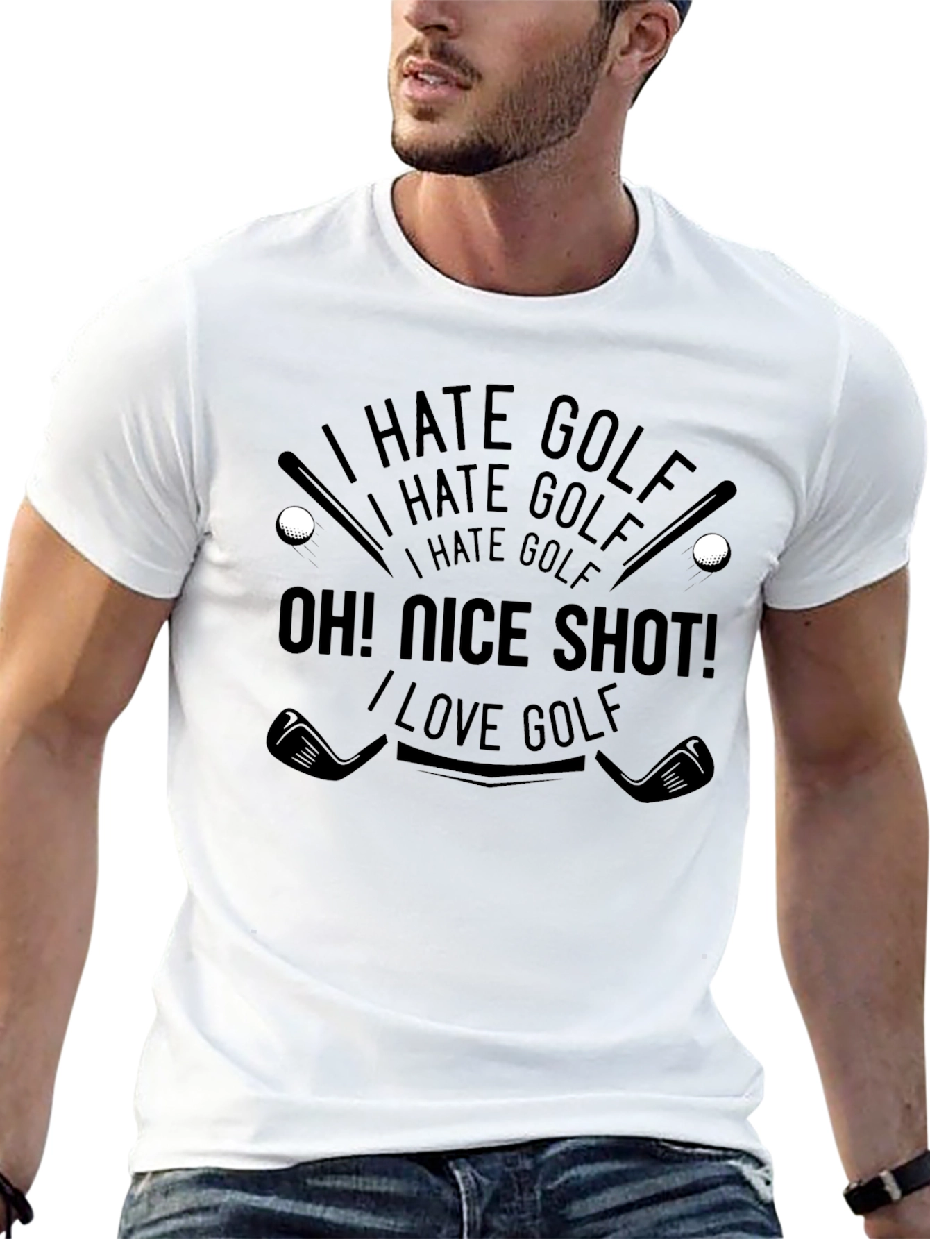 I Hate Golf - Funny Golfing T-Shirt