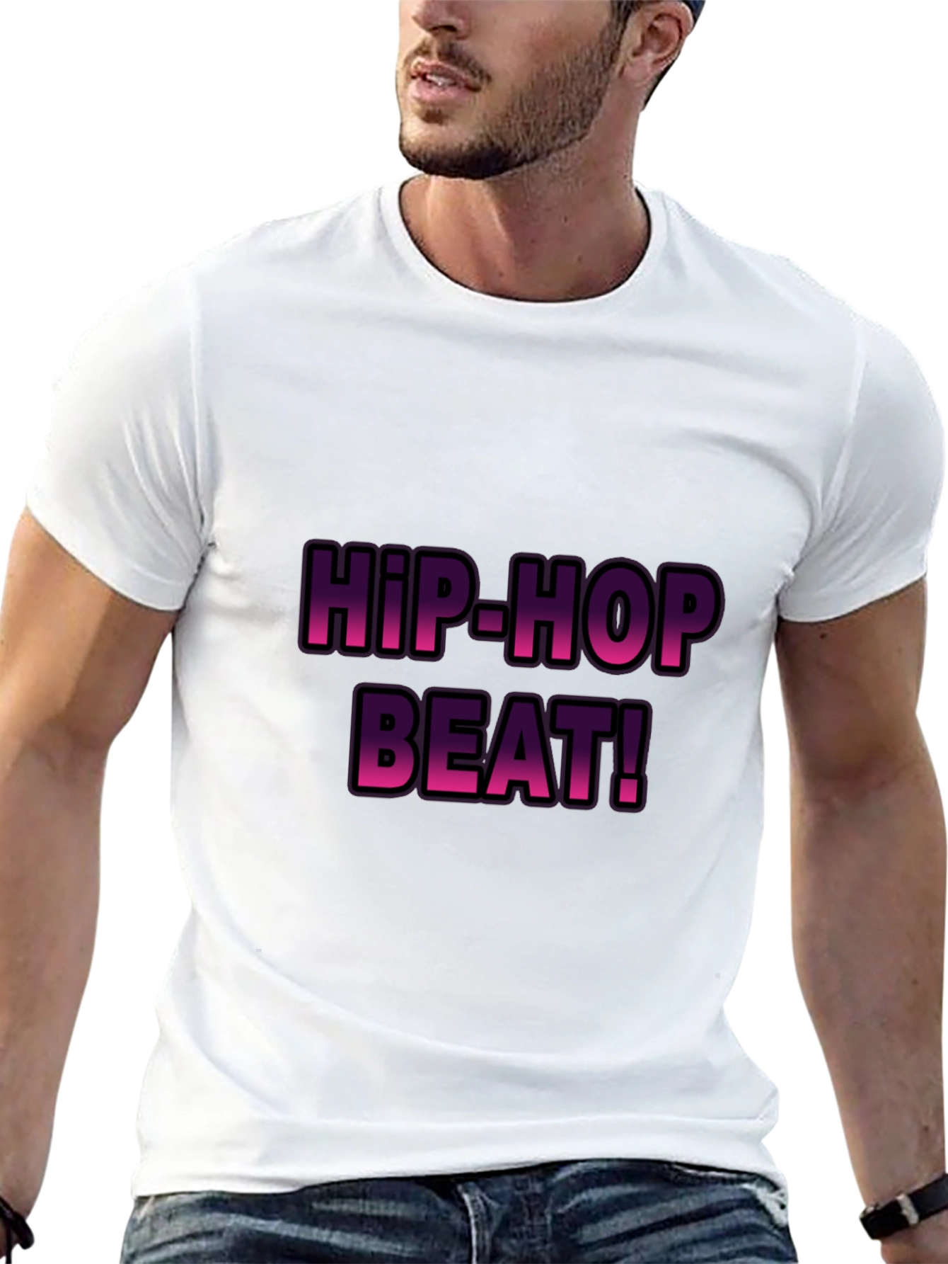 Hip-Hop Beat! Graphic T-Shirt - Stylish Black Tee