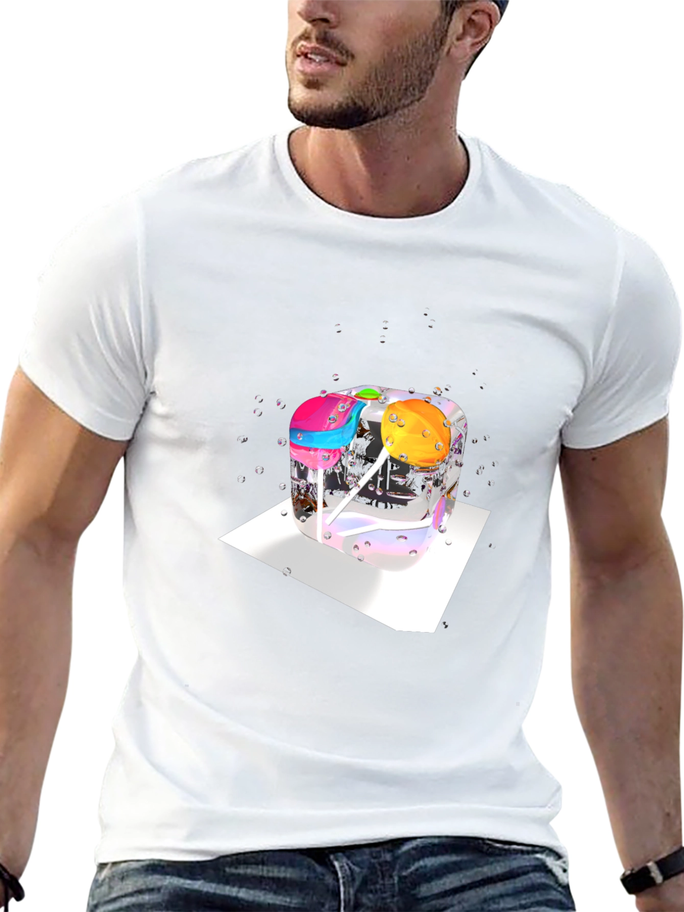 Lollipop Ice Cube T-Shirt - Quirky Graphic Tee