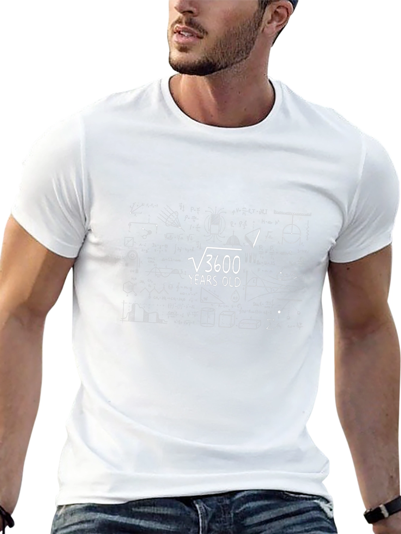 Funny Math Birthday T-Shirt: √3600 Years Old