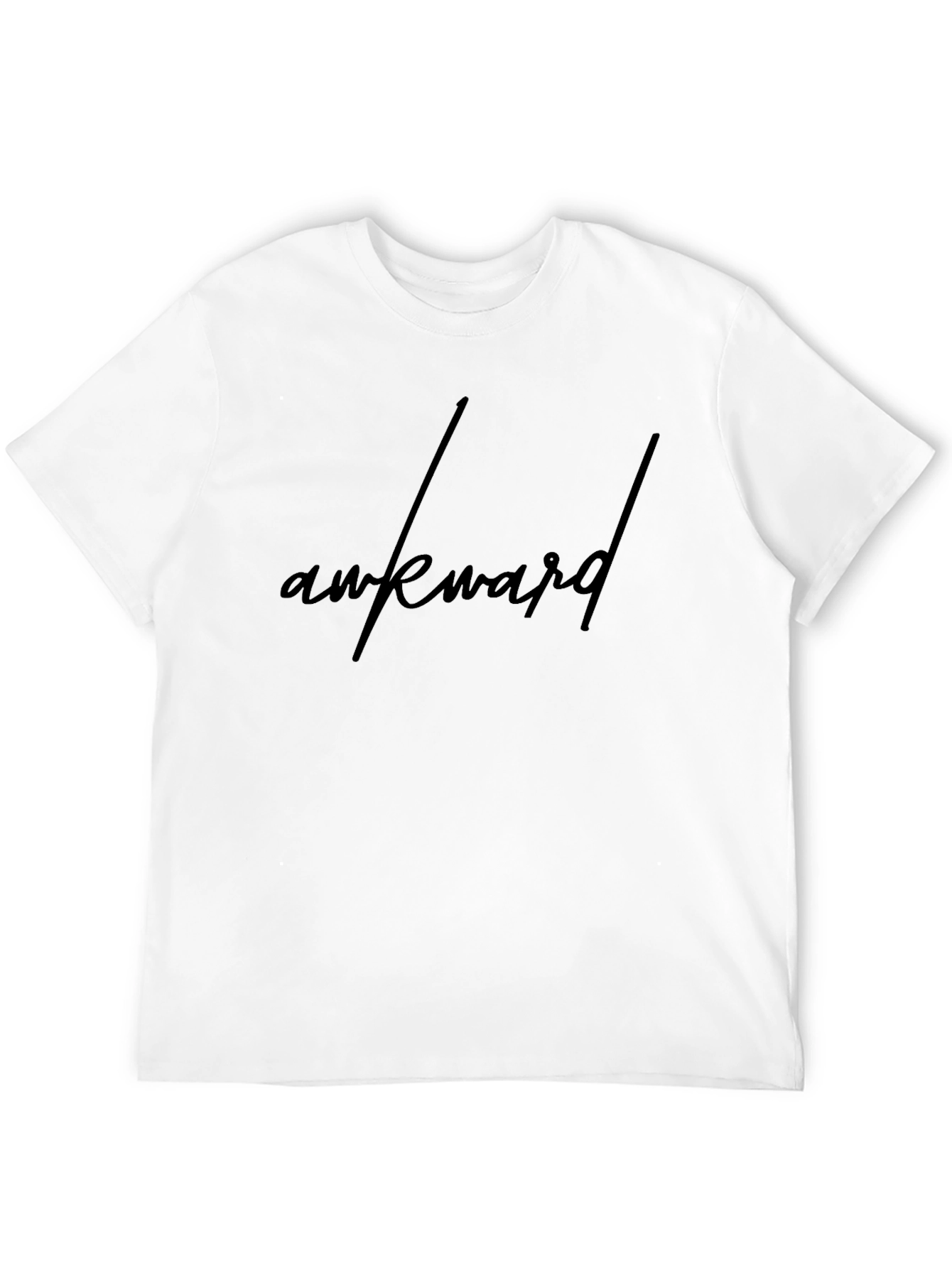 Awkward Script Black T-Shirt