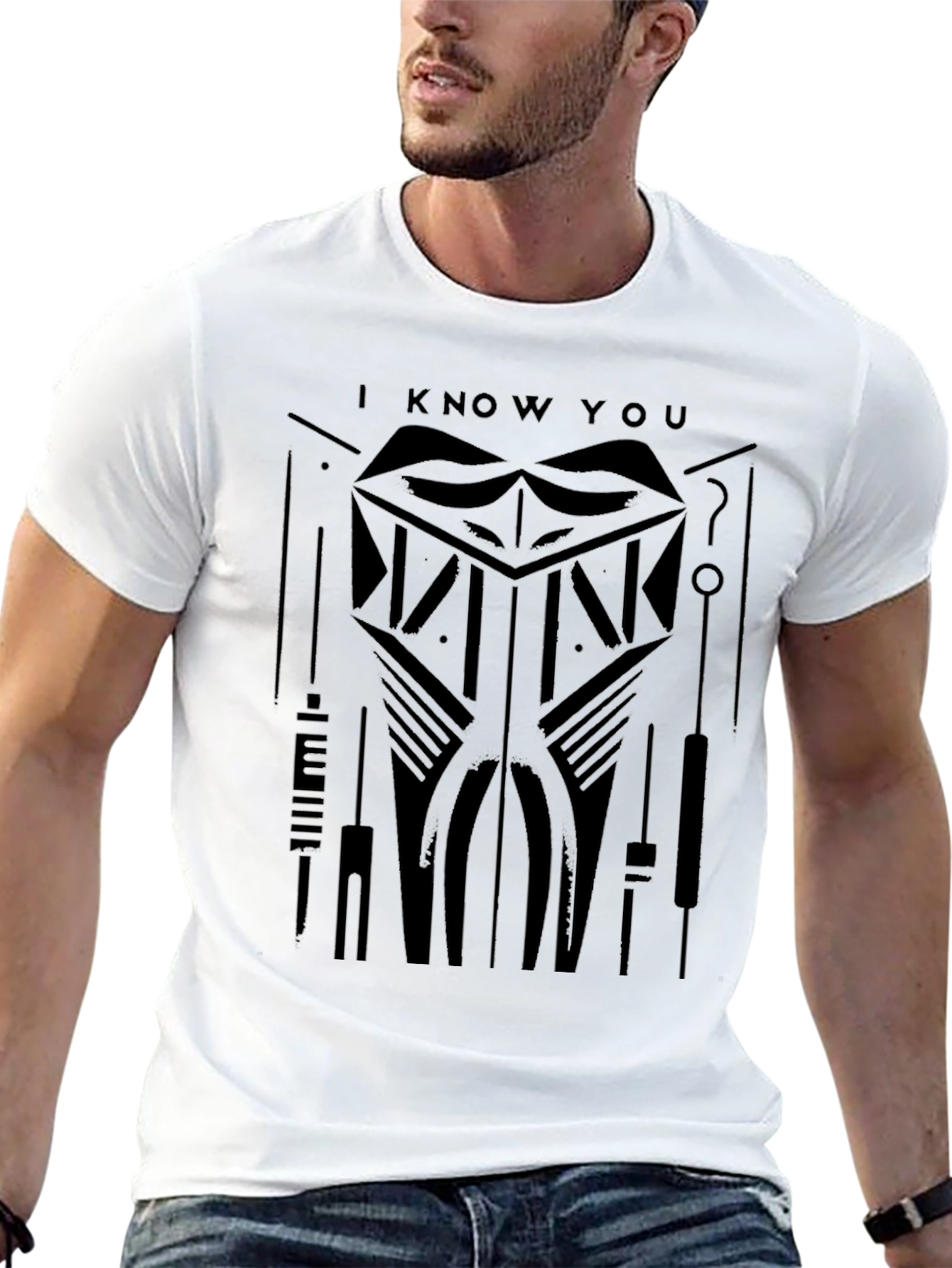 I Know You Black Graphic Tee