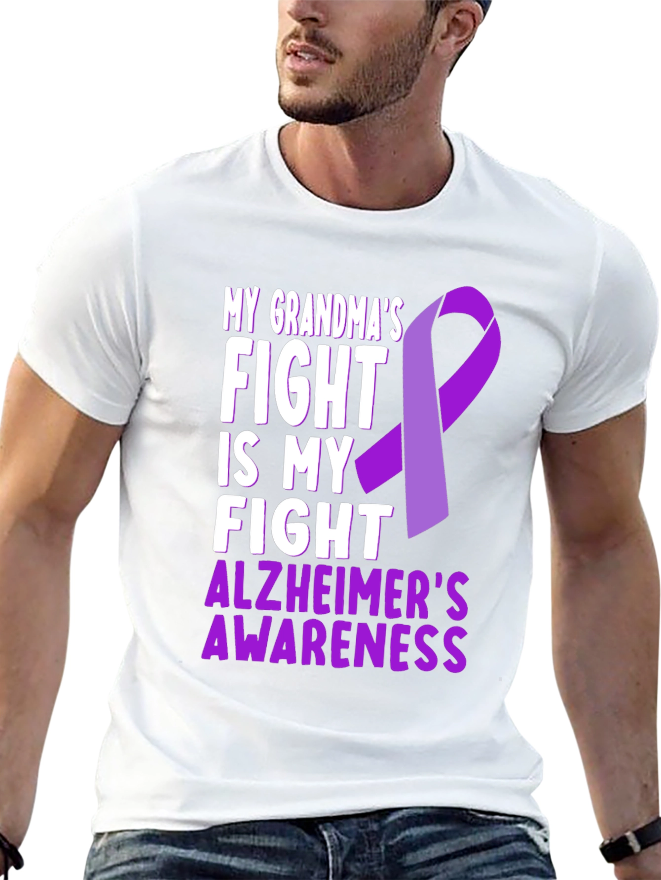 Alzheimers Awareness T-Shirt - My Grandmas Fight