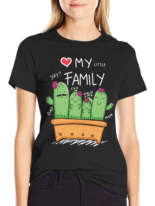 Cute Cactus Family T-Shirt - Dad Mom Son Daughter