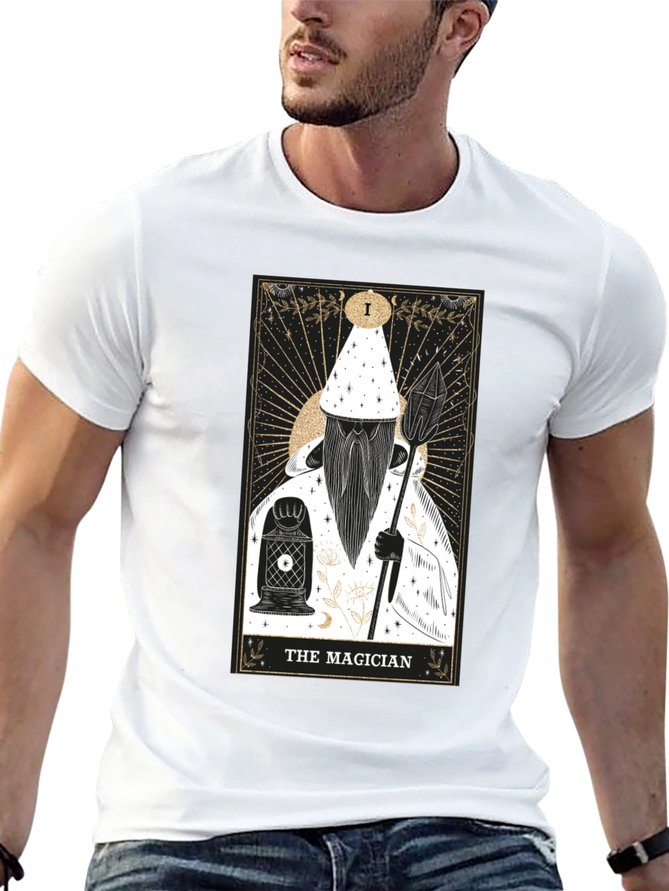 The Magician Tarot Card Graphic Tee - Black