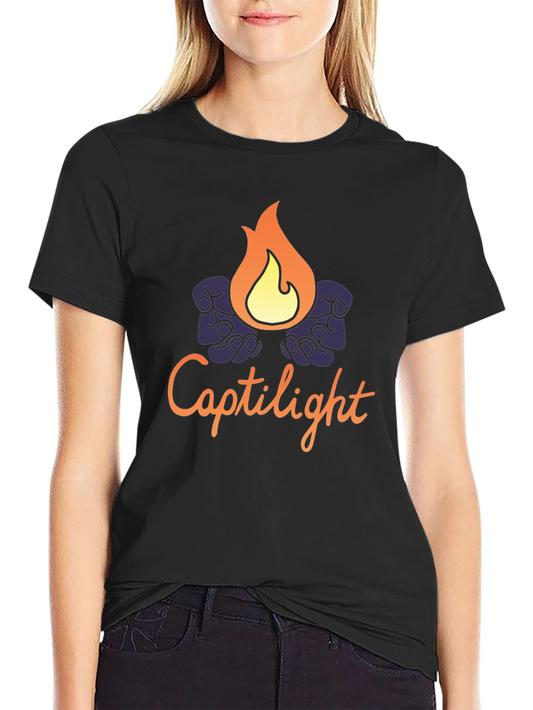 Captilight Graphic T-Shirt - Soft Black Cotton Blend