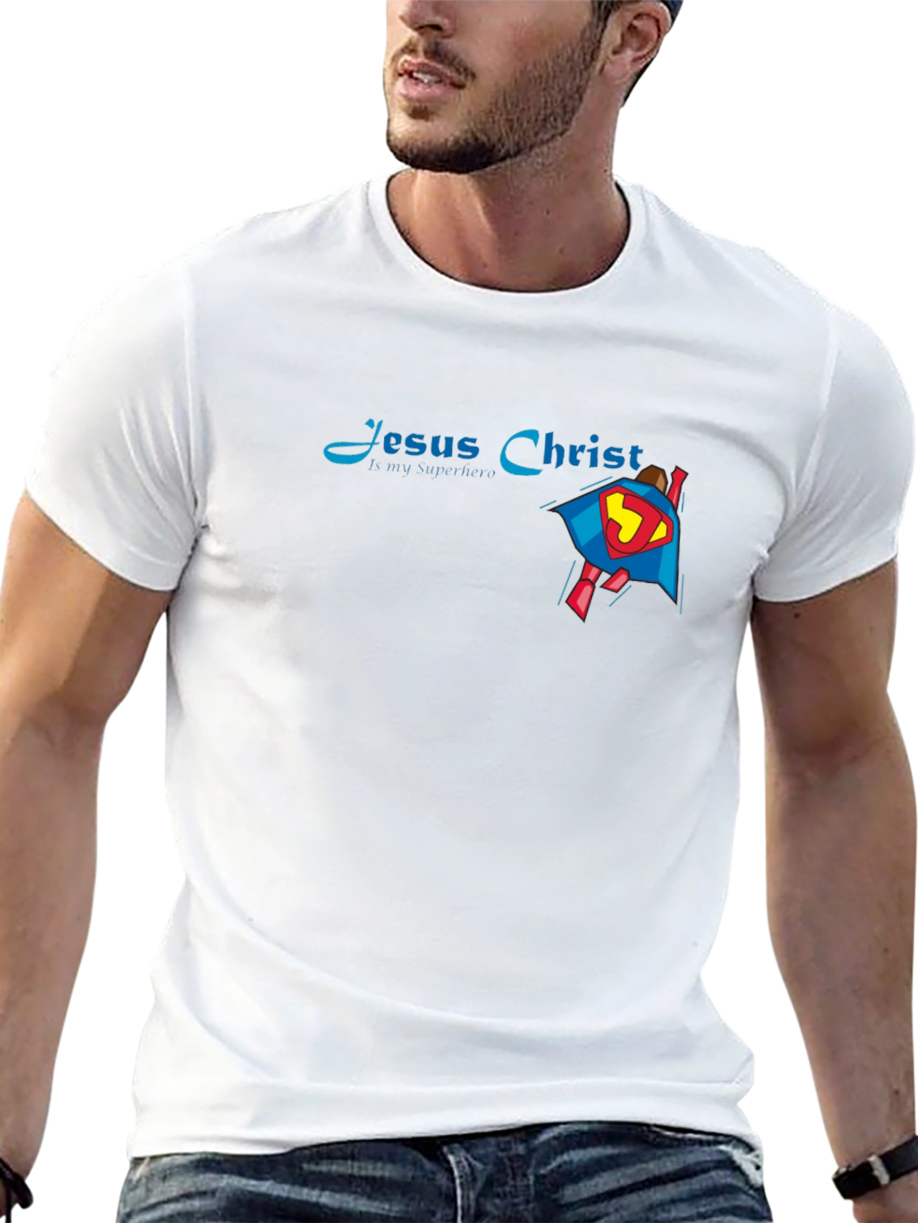 Jesus Christ My Superhero Graphic T-Shirt