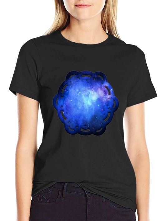 Cosmic Mandala Mens Black T-Shirt