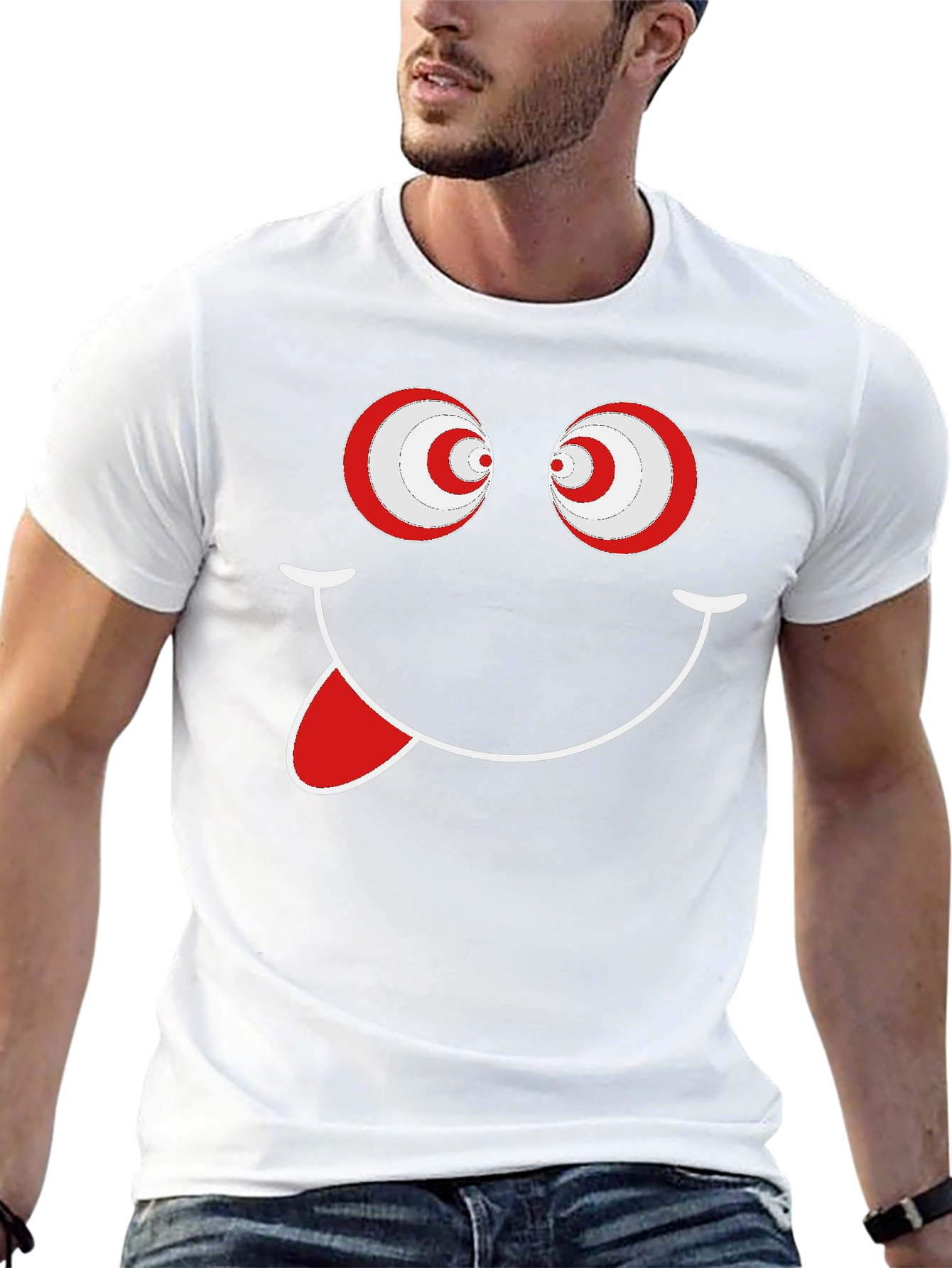 Crazy Eyes Smiley Face T-Shirt