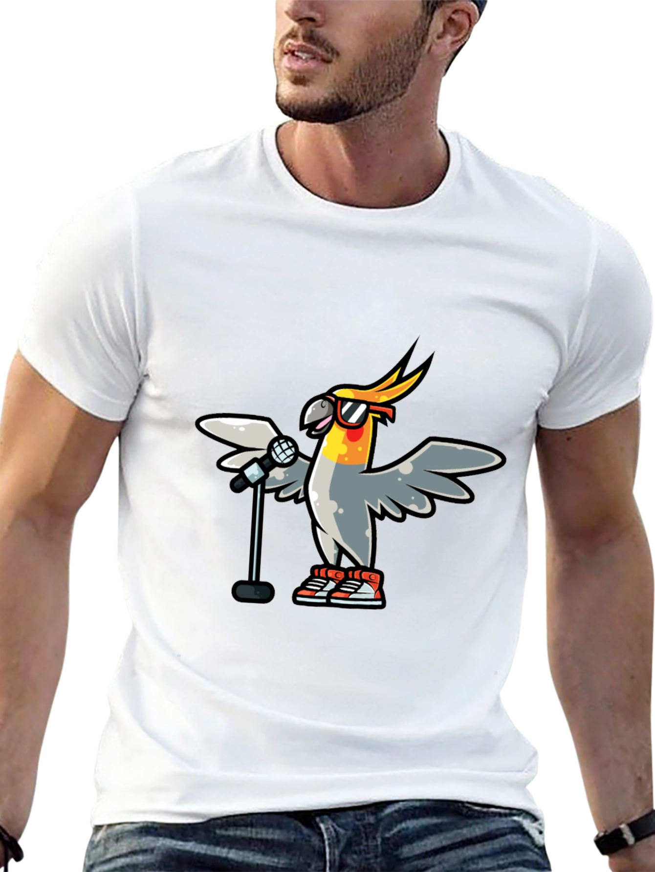 Cool Cockatiel Singer T-Shirt
