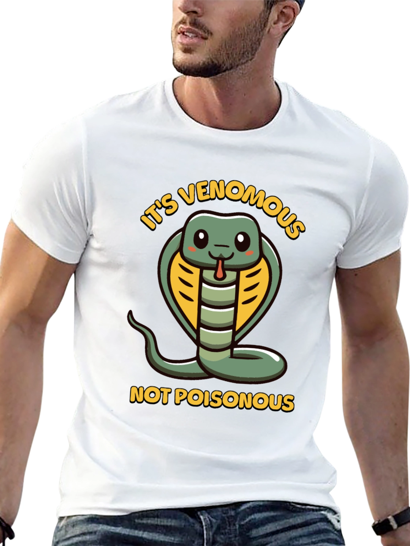 Funny Snake T-Shirt - Venomous Not Poisonous