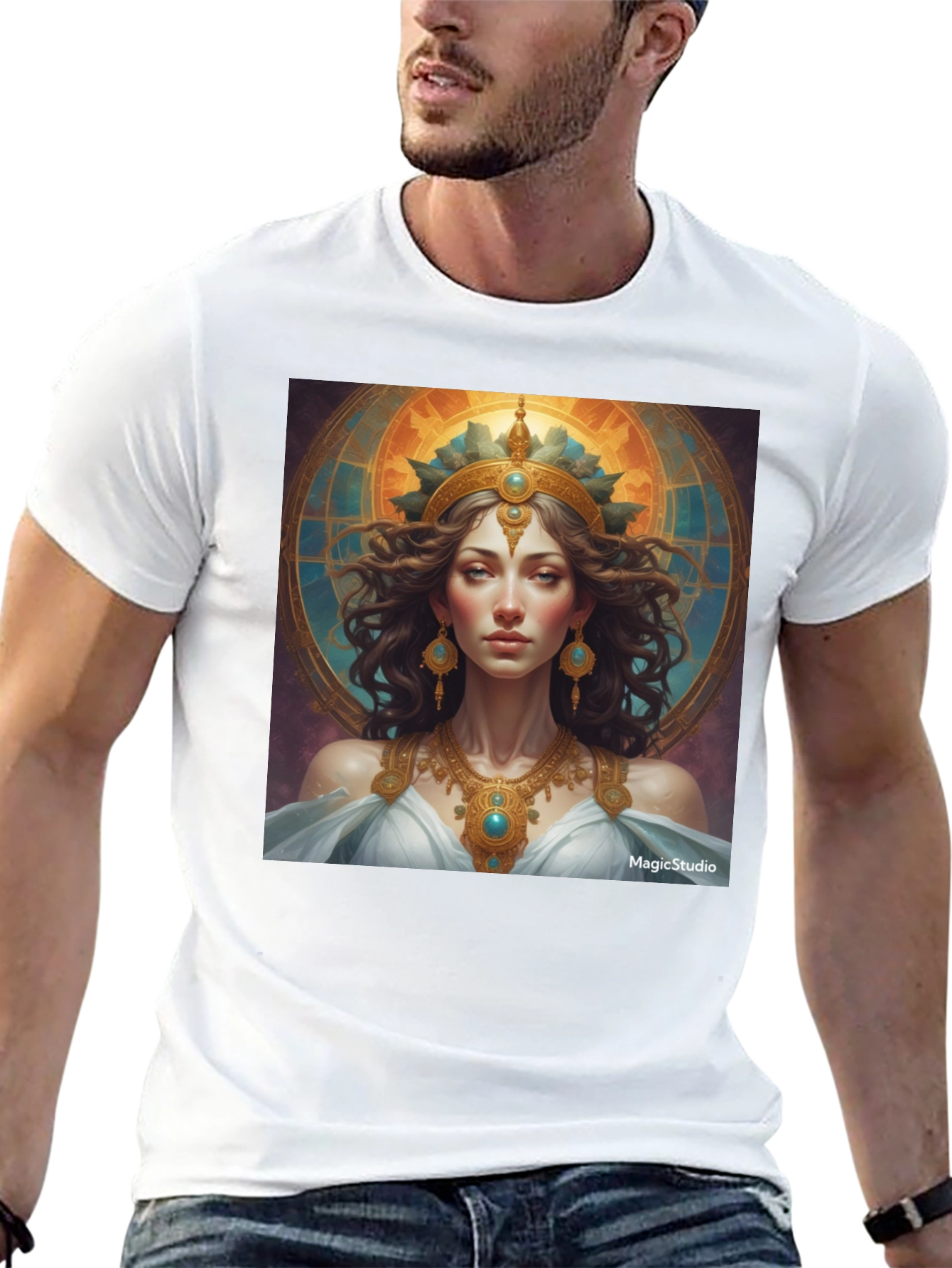 Goddess Graphic Tee - Artistic Premium Cotton Shirt