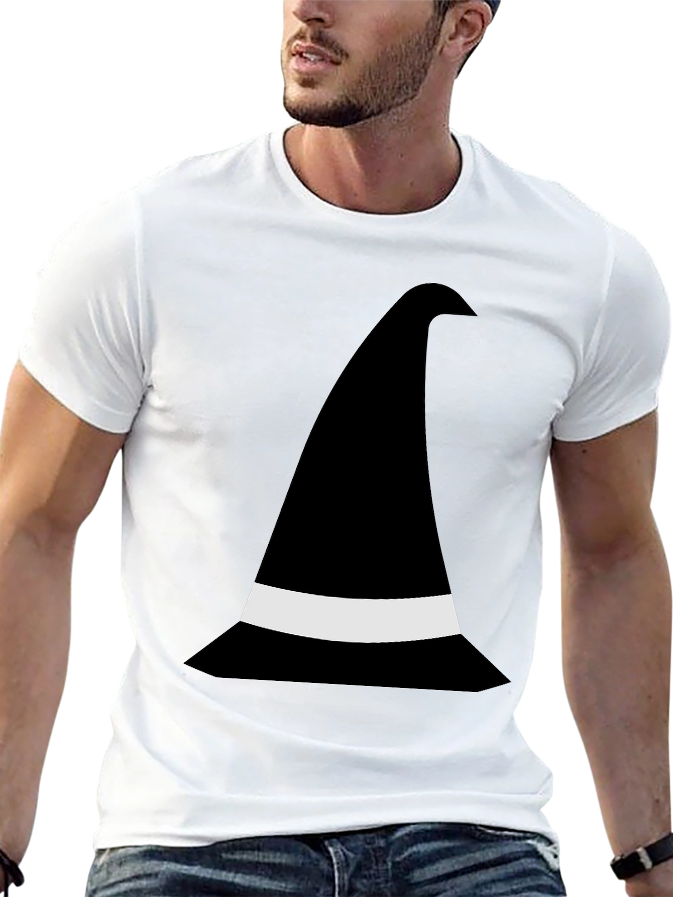Whimsical Witch Hat Graphic Tee - Halloween Ready!