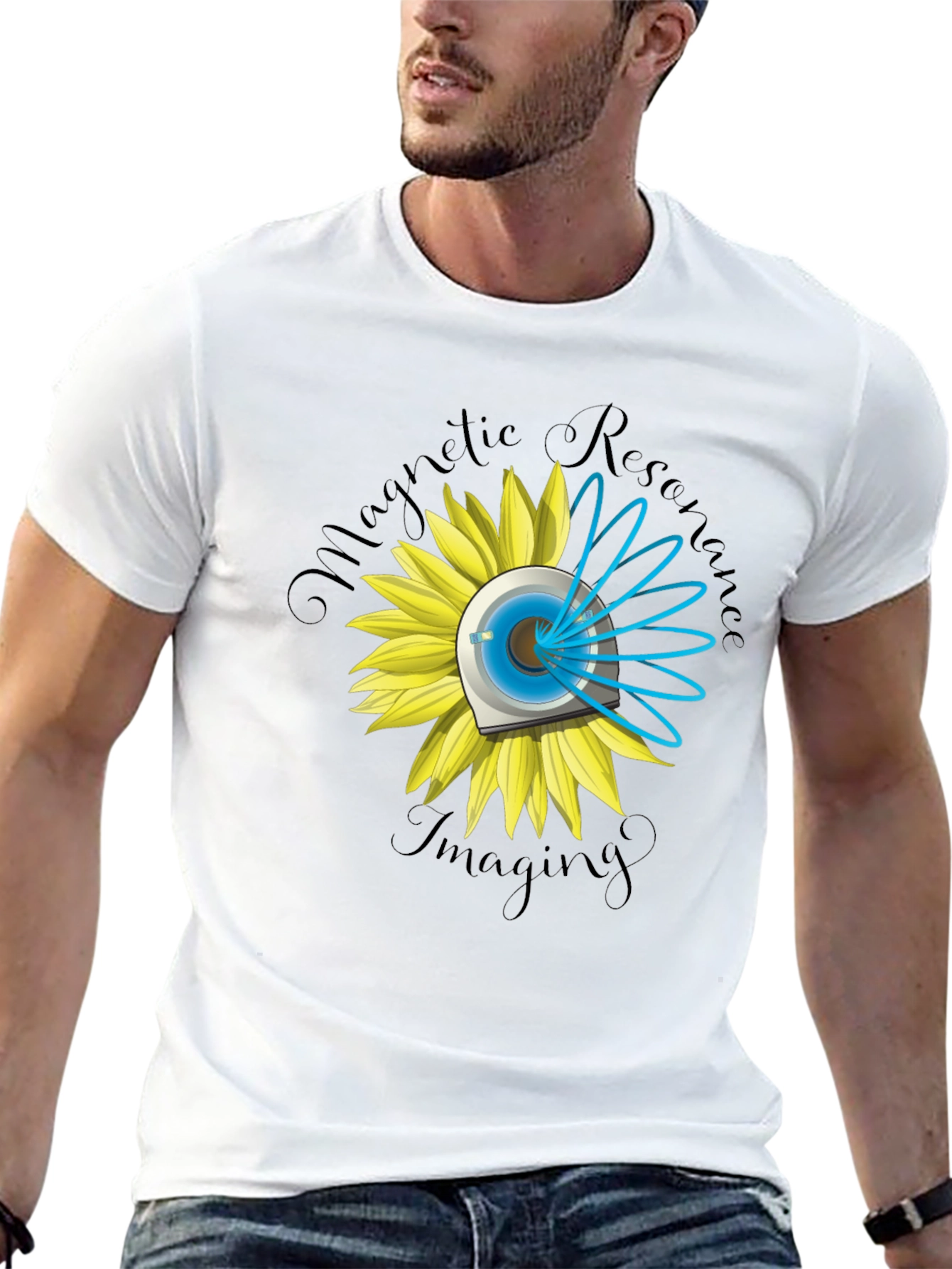Magnetic Resonance Imaging Sunflower T-Shirt