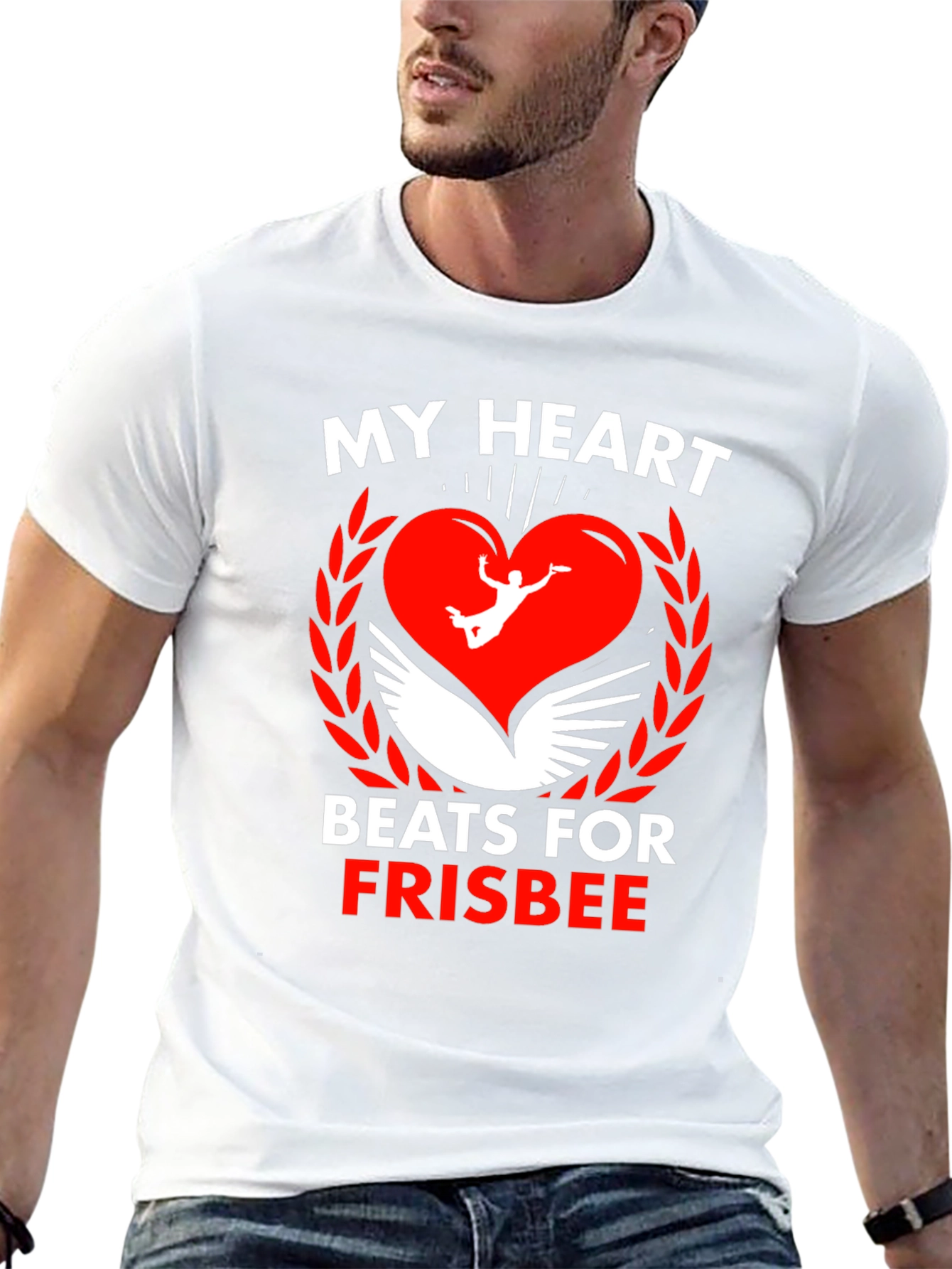 Frisbee Heartbeat Graphic Tee