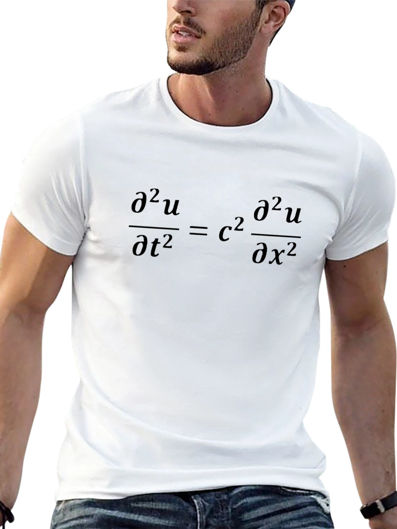 Wave Equation T-Shirt - Math Physics Tee