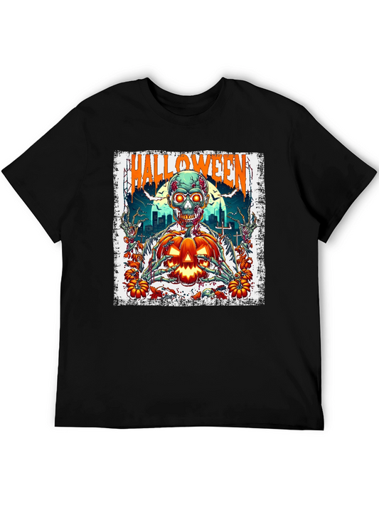 Halloween Zombie Pumpkin Graphic Tee