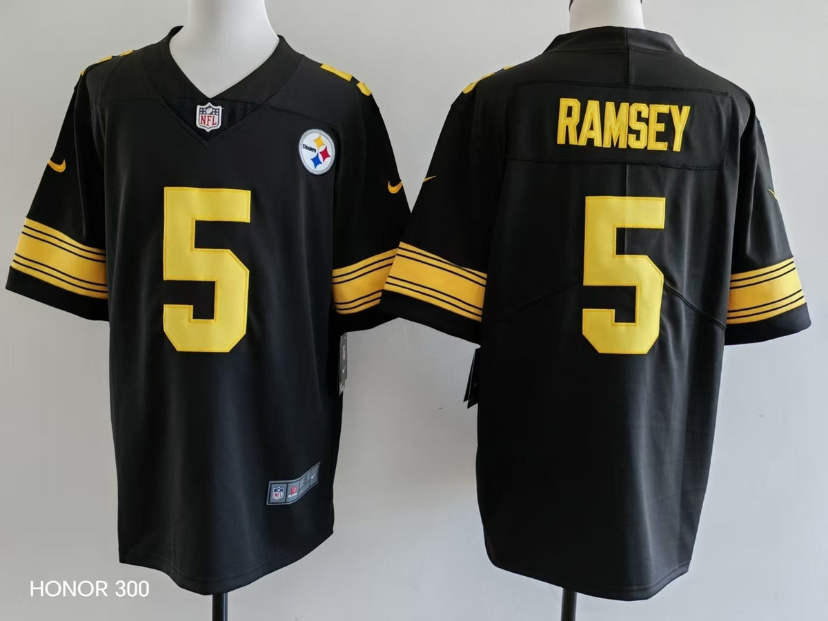 Men's Pittsburgh Steelers Jalen Ramsey Nike Jersey - Black-yellow numbers