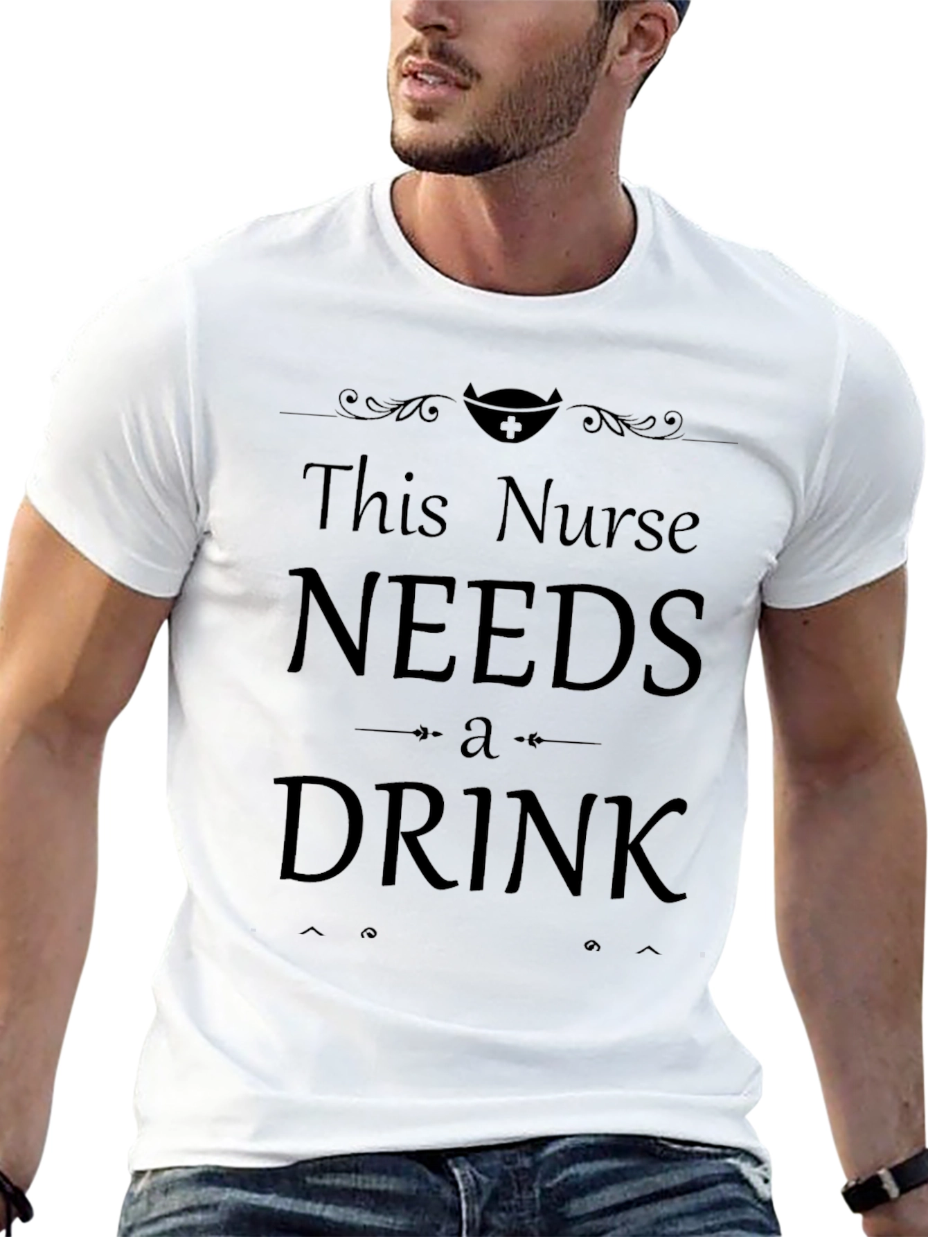 This Nurse Needs a Drink - Funny T-Shirt