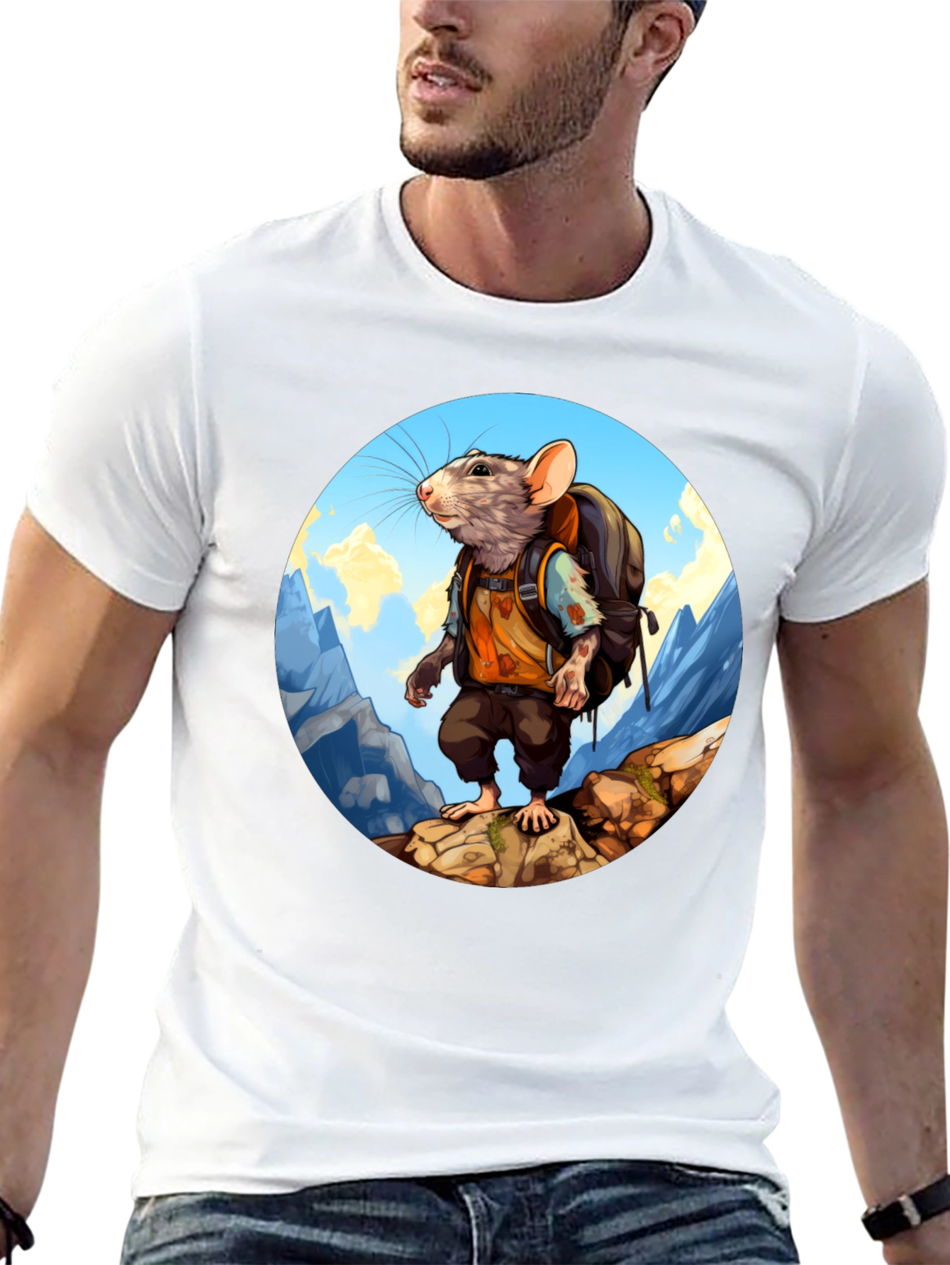 Rat Hiking T-Shirt - Adventurous Animal Tee