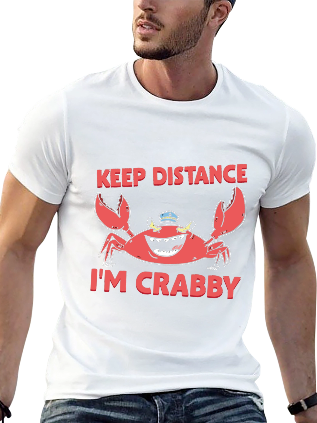 Keep Distance Im Crabby Funny Graphic T-Shirt
