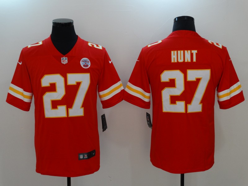 Men's Kansas City Chiefs Karim Hunt #27 Red Game Jerseys