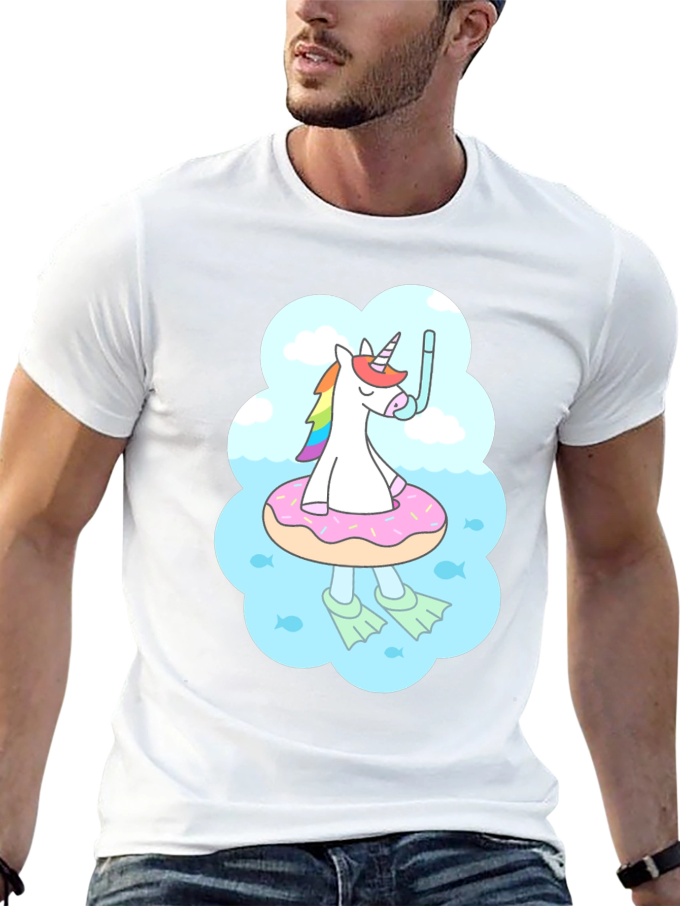 Unicorn Donut Float T-Shirt