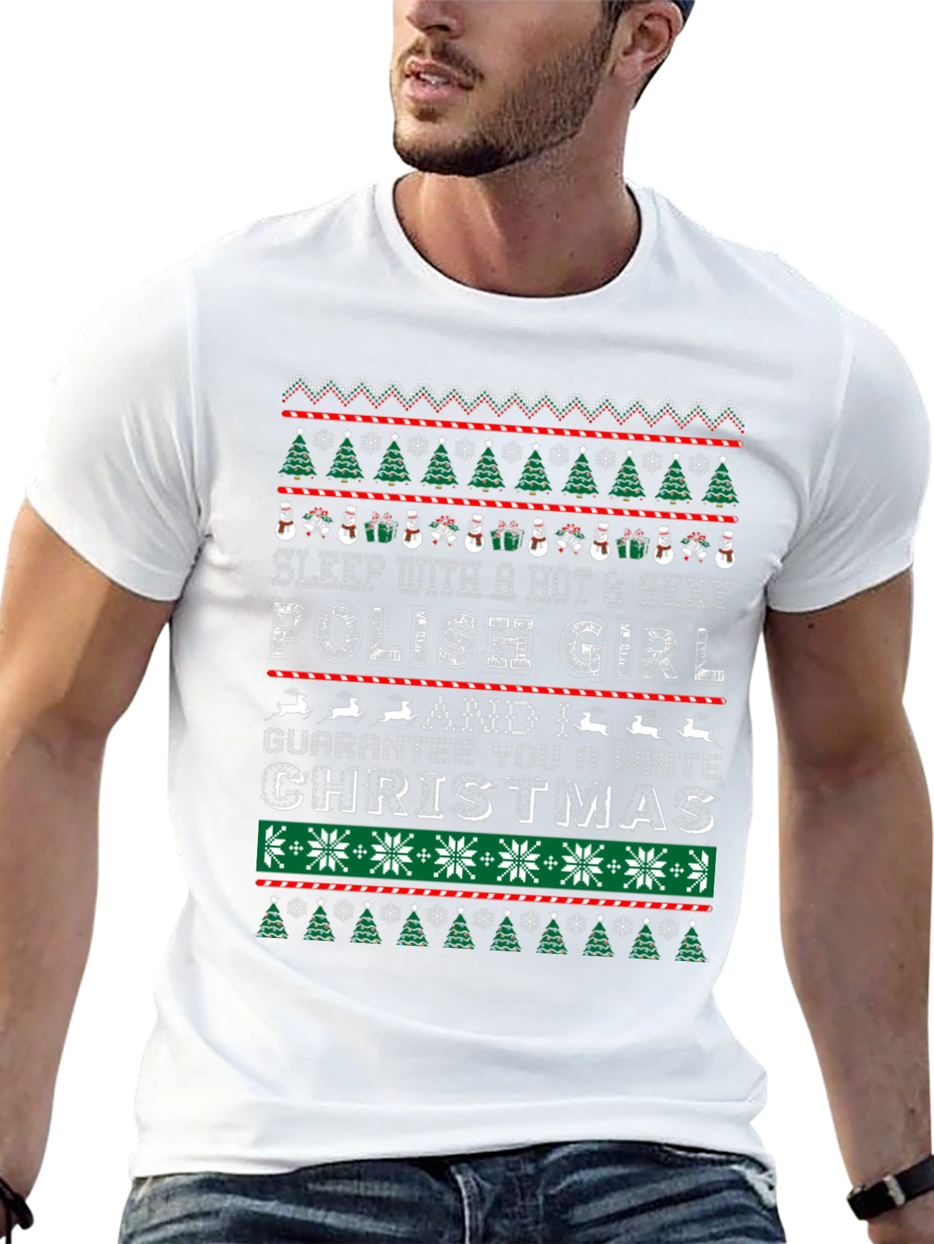 Funny Polish Girl White Christmas T-Shirt