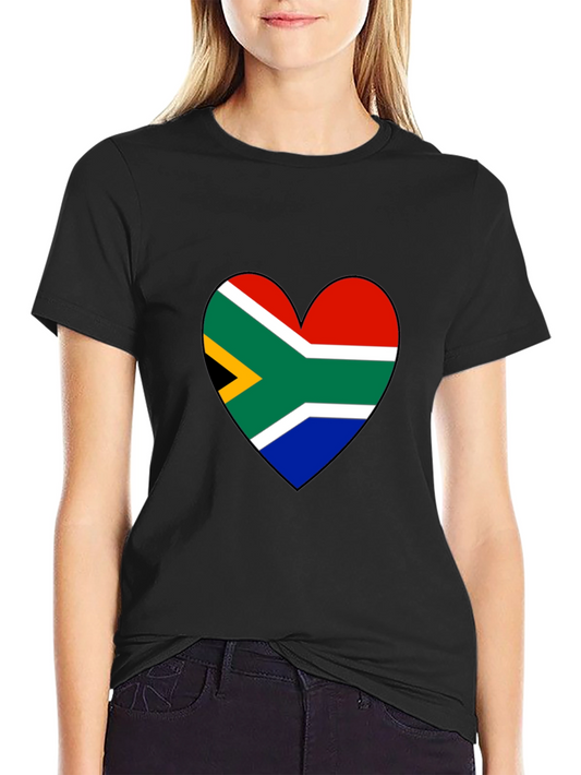 South Africa Flag Heart Graphic Tee