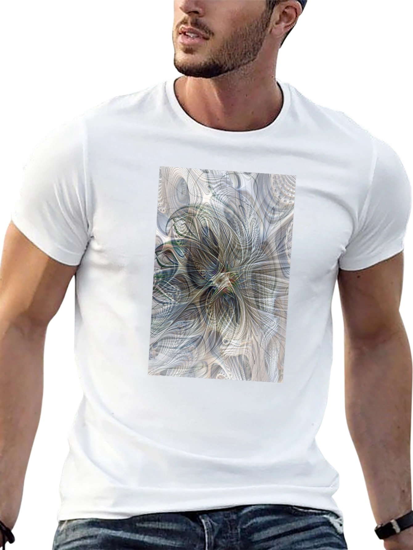 Abstract Floral Art T-Shirt - Modern Graphic Tee