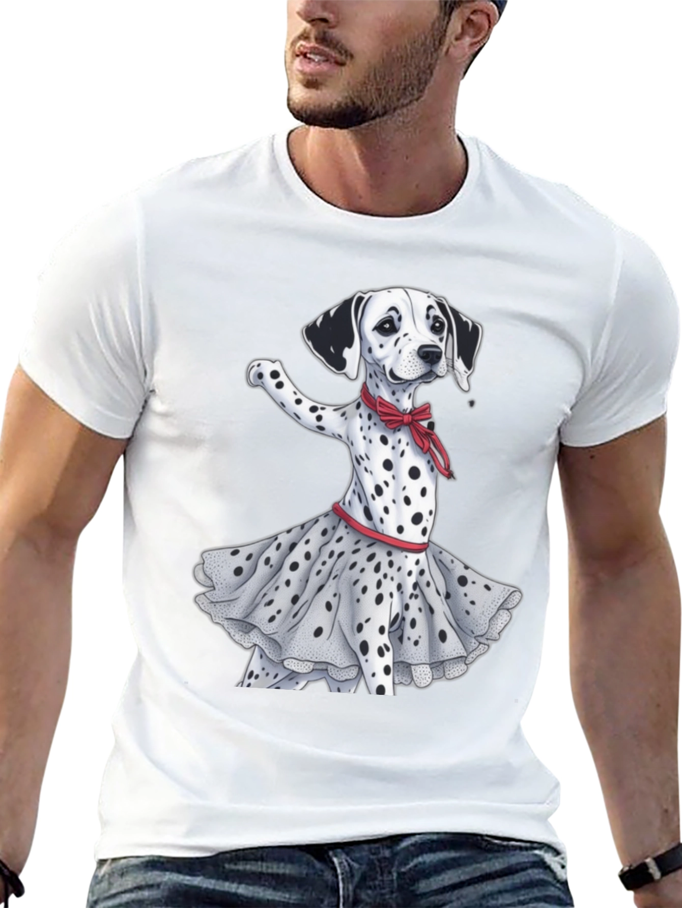 Dalmatian Dog in Dress Graphic T-Shirt