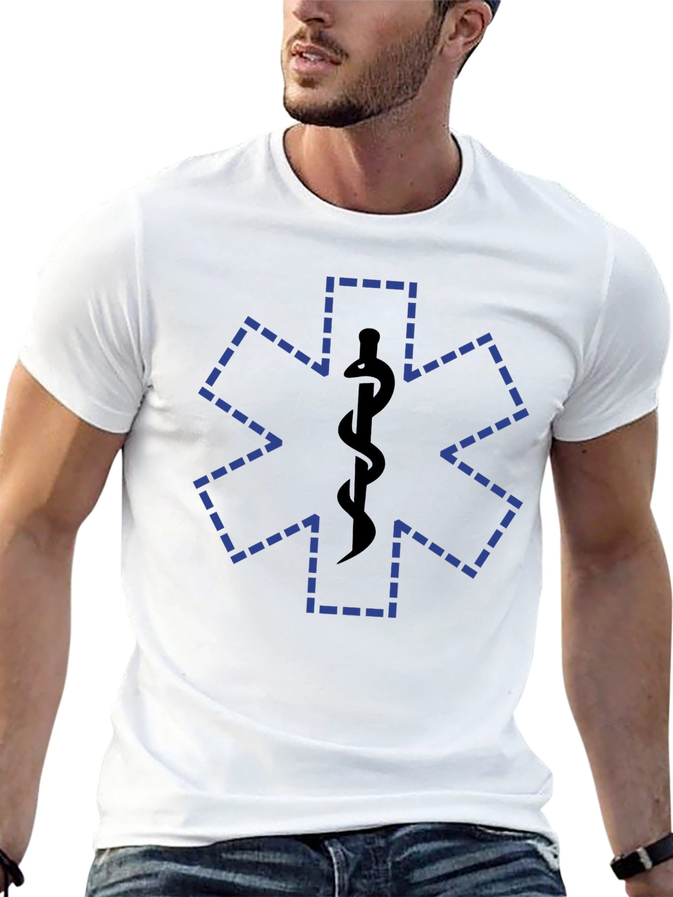 Medical Symbol Black T-Shirt