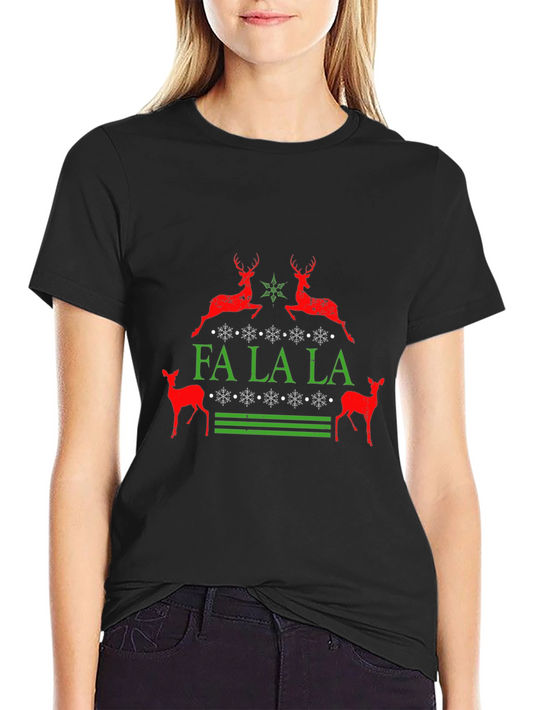 Fa La La Reindeer Christmas T-Shirt