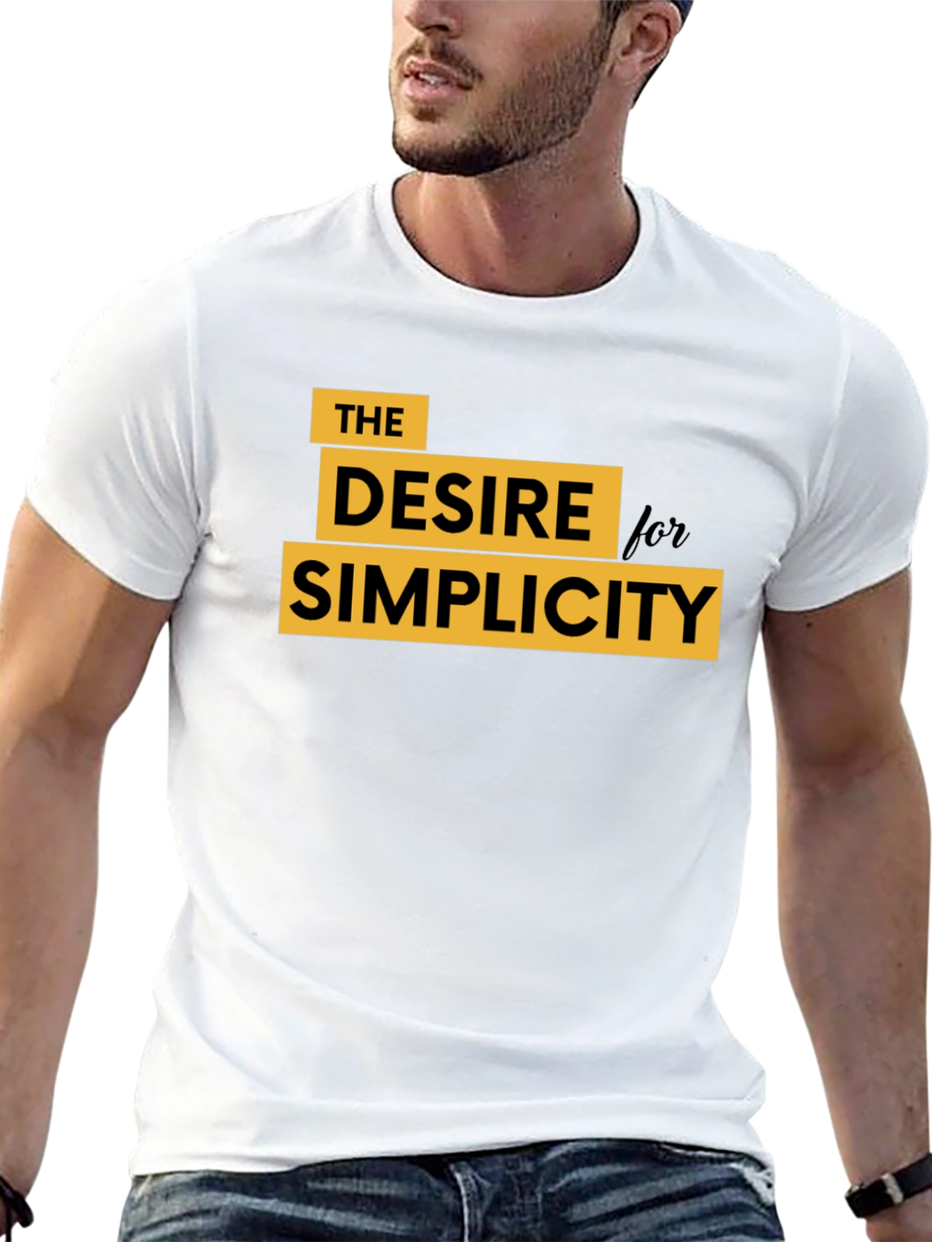 Desire for Simplicity Graphic Tee - Black