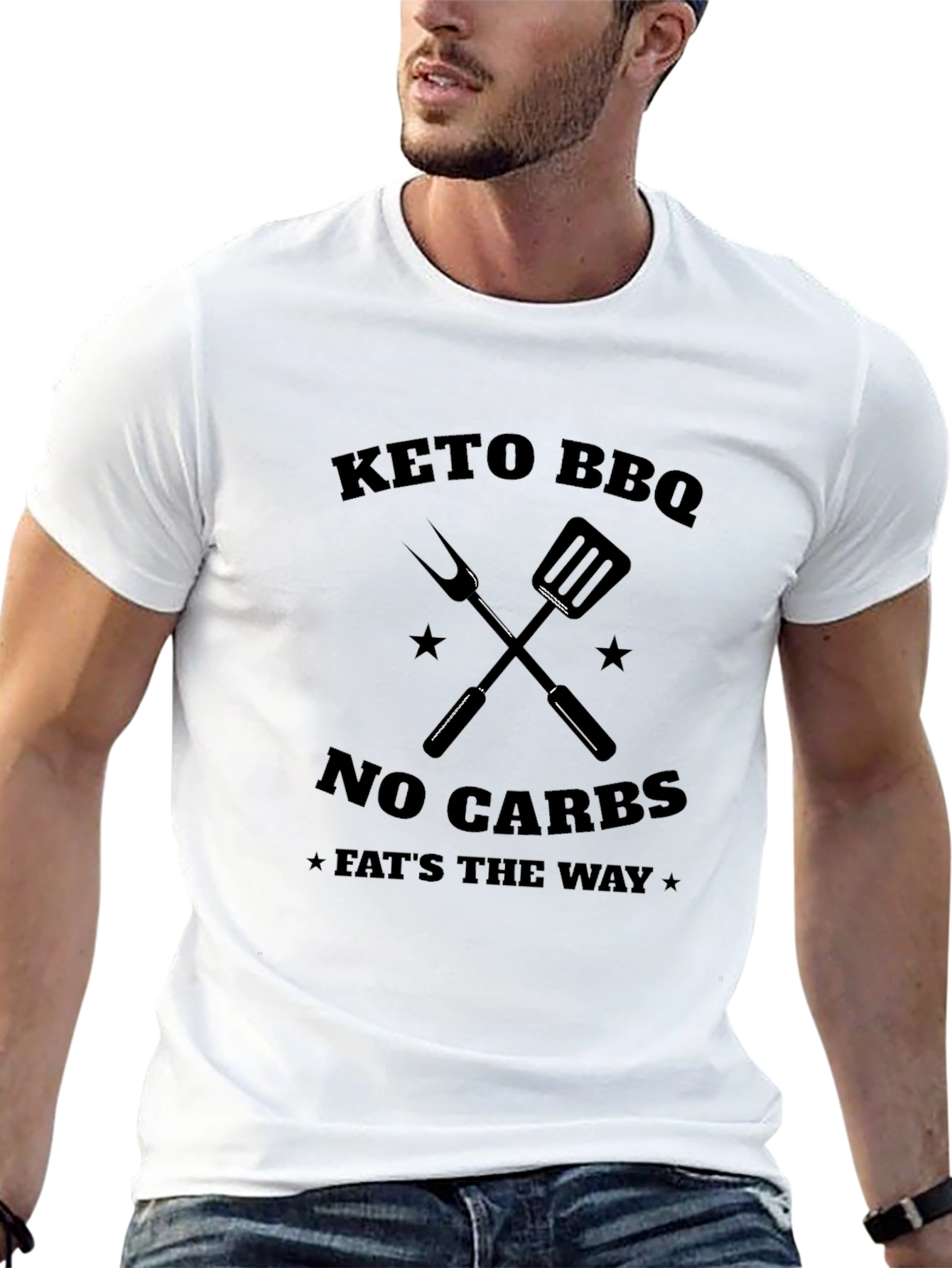 Keto BBQ T-Shirt - No Carbs Fats The Way