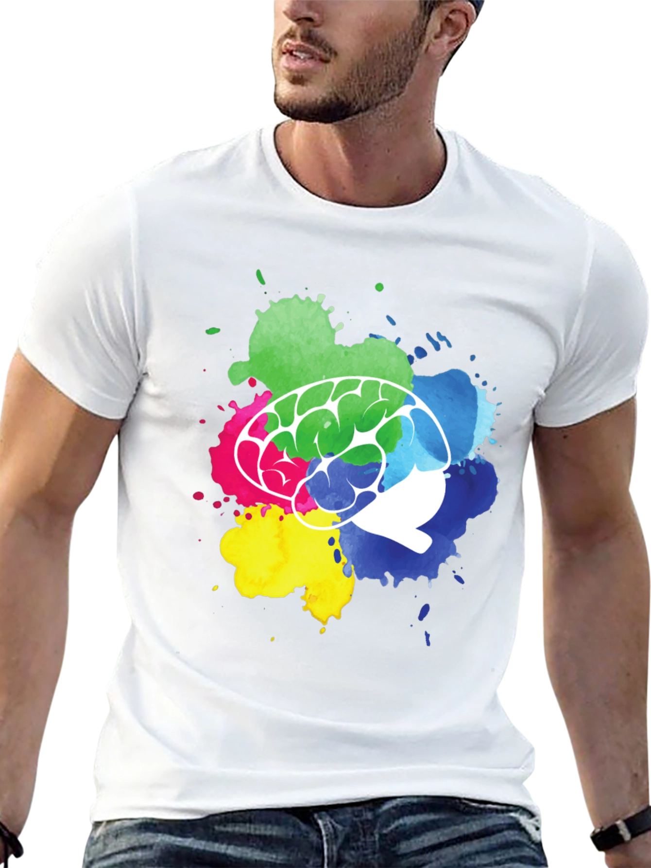 Colorful Brain Splatter T-Shirt