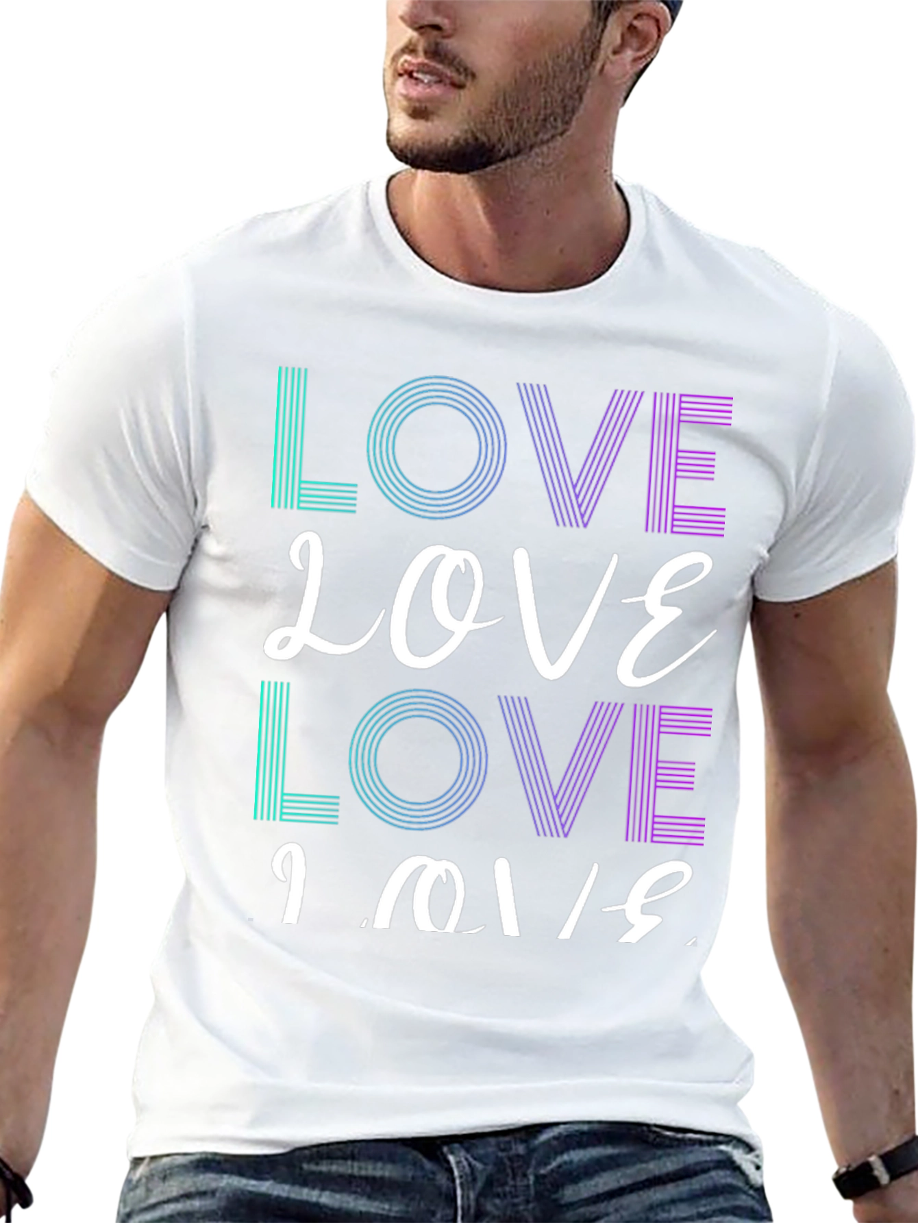 LOVE Graphic Print Tee Shirt