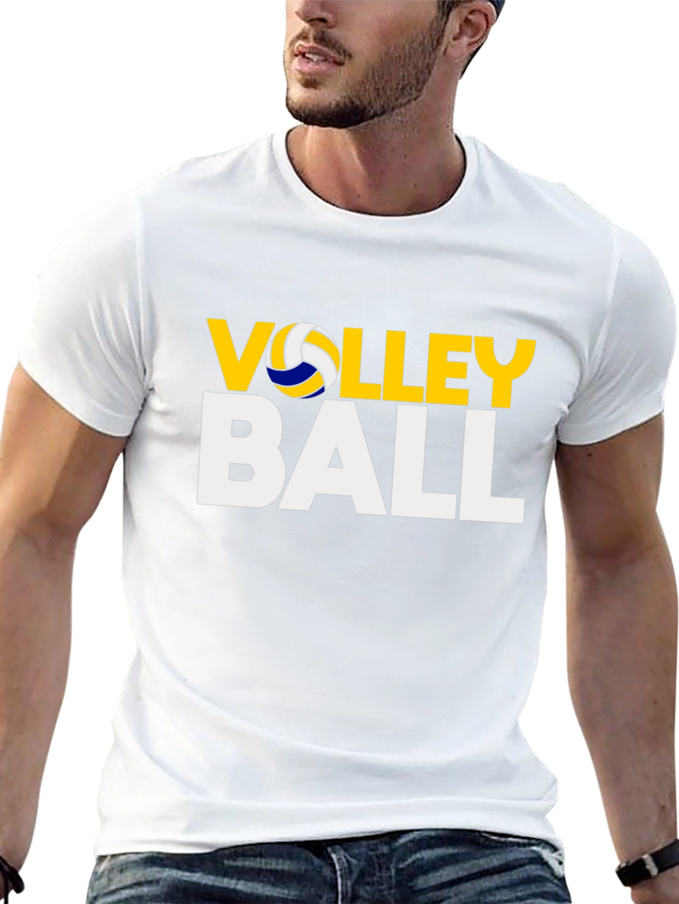 Volleyball Graphic Tee - Sporty Casual T-Shirt