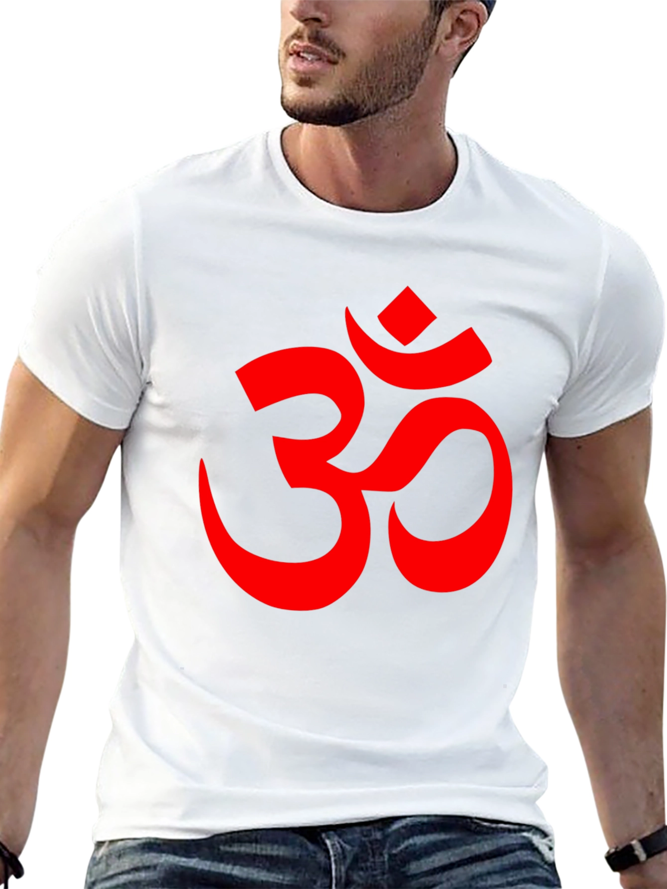 Om Symbol Graphic Tee - Black Cotton Blend