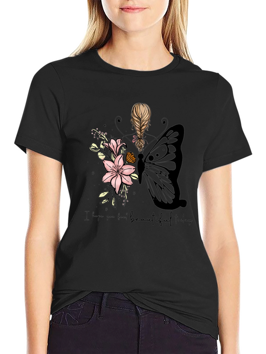Beautiful Today Black Graphic T-Shirt