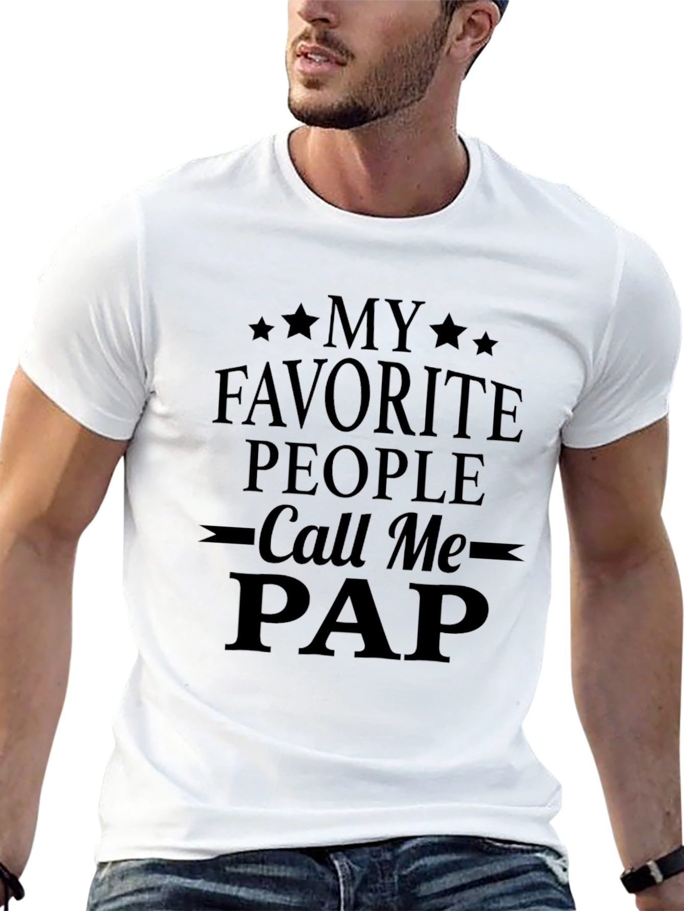 My Favorite People Call Me Pap Black T-Shirt