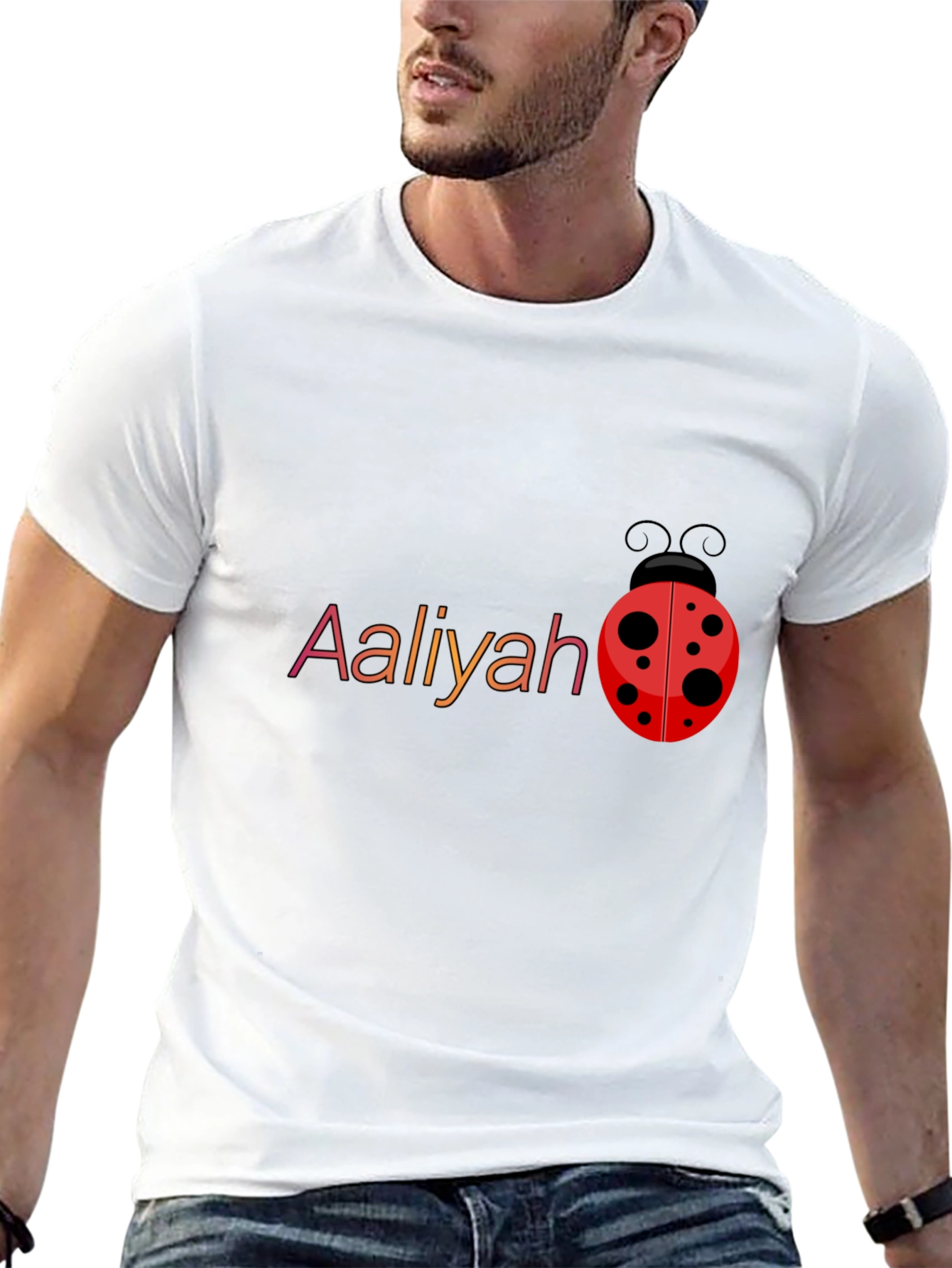 Aaliyah Ladybug Graphic Tee - Trendy & Unique