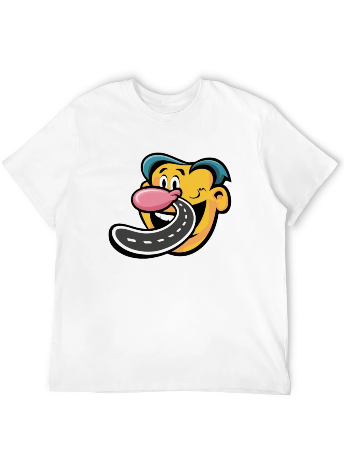 Cartoon Road Tongue T-Shirt
