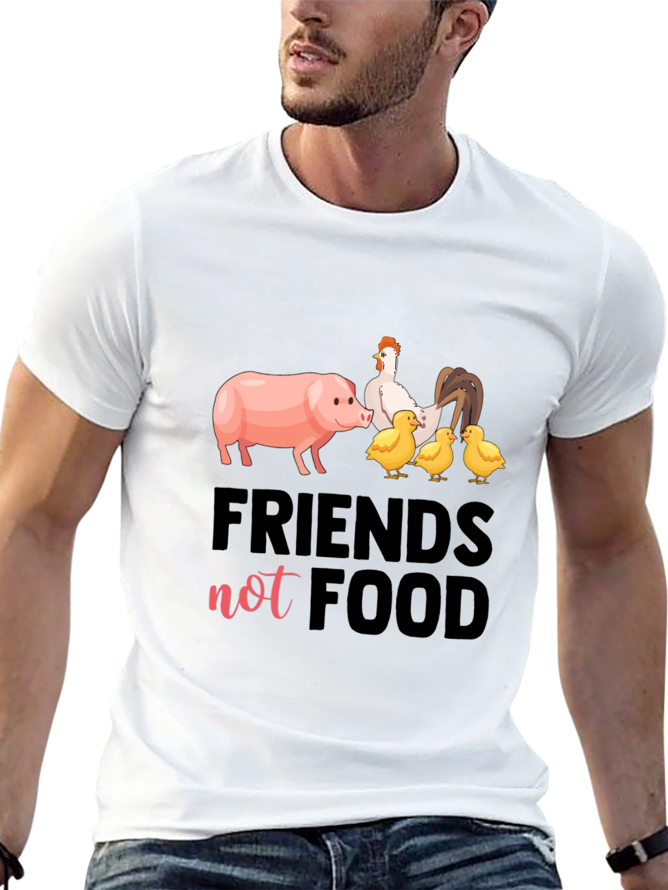 Friends Not Food Vegan T-Shirt