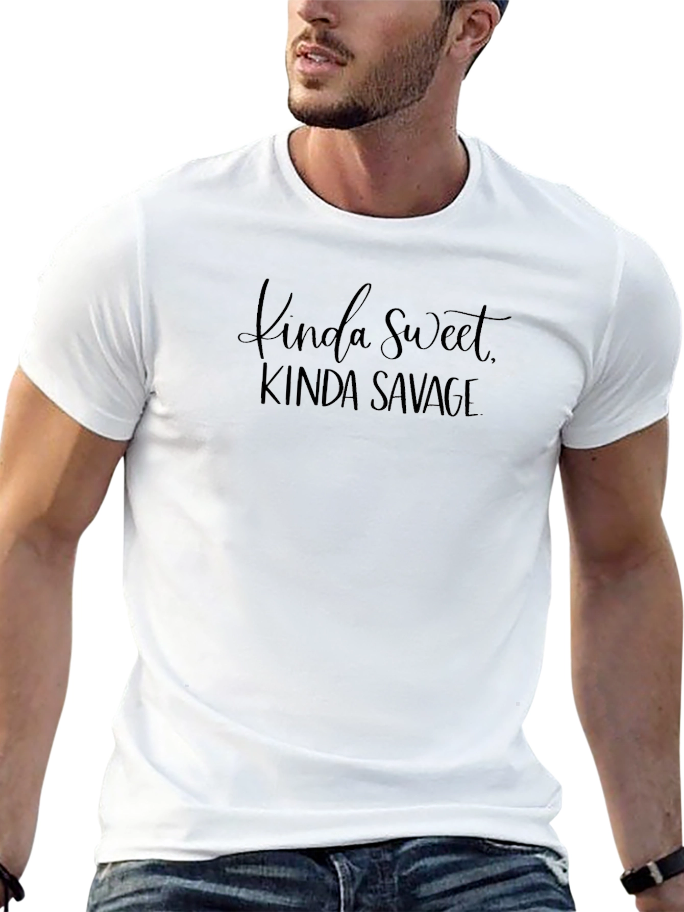 Kinda Sweet Kinda Savage Black Graphic Tee