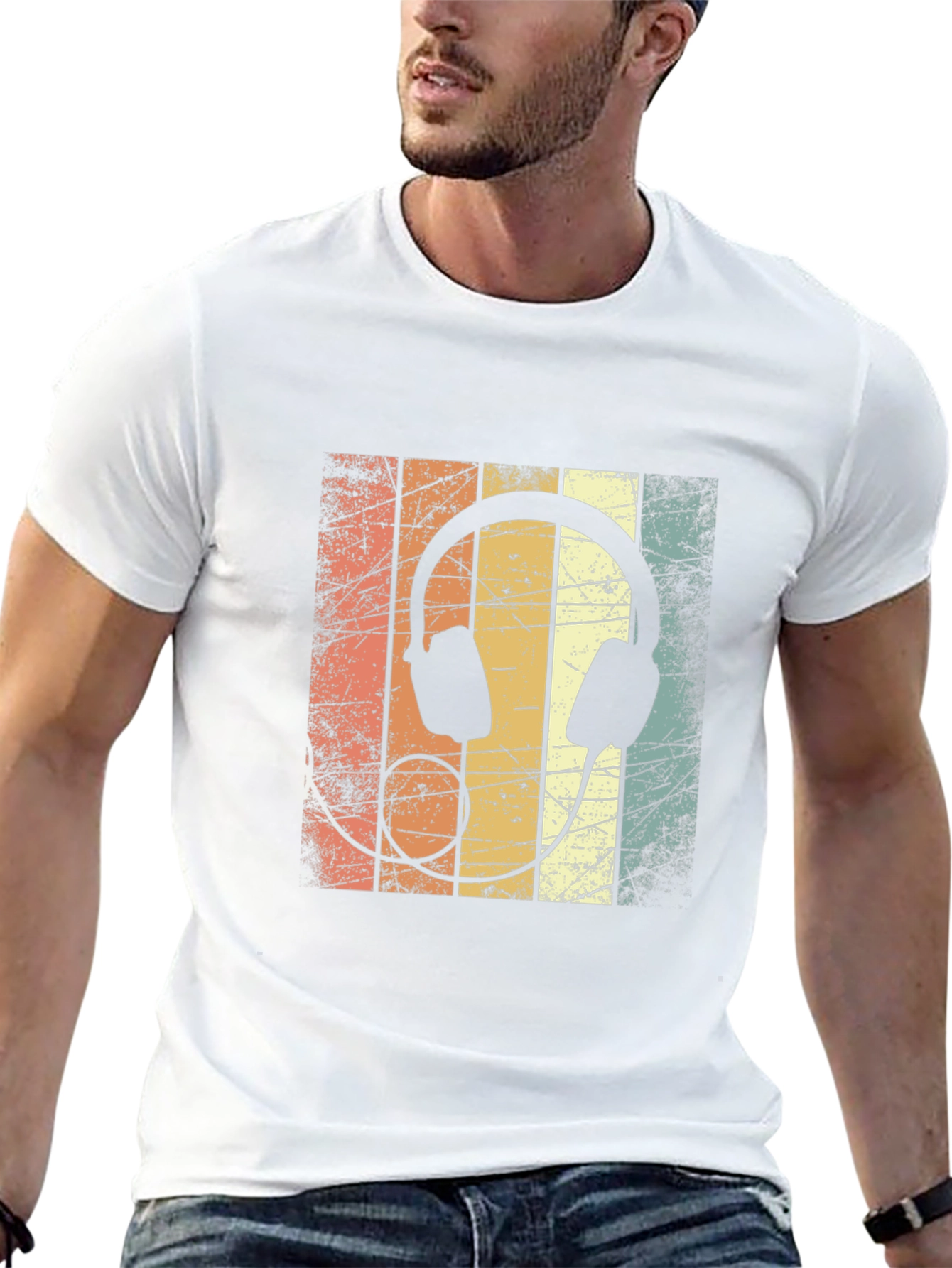 Retro Headphones Graphic T-Shirt