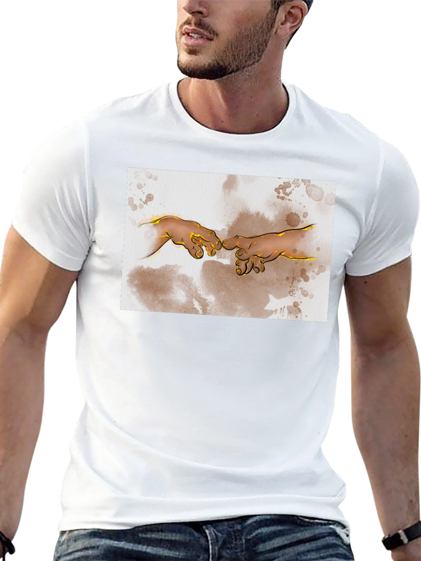 Creation of Adam Graphic T-Shirt - Artsy Style