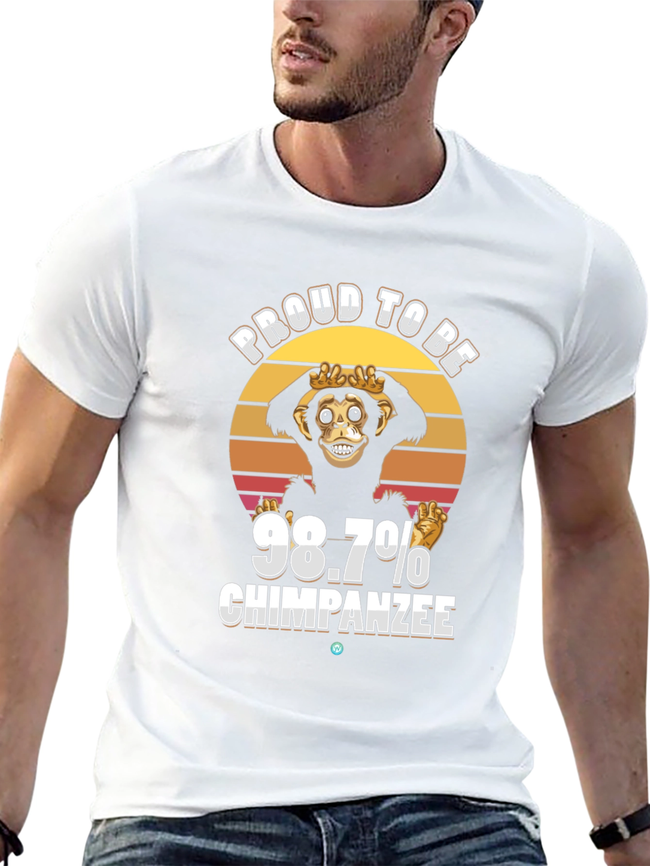 Proud 98.7% Chimpanzee T-Shirt Funny Ape Tee