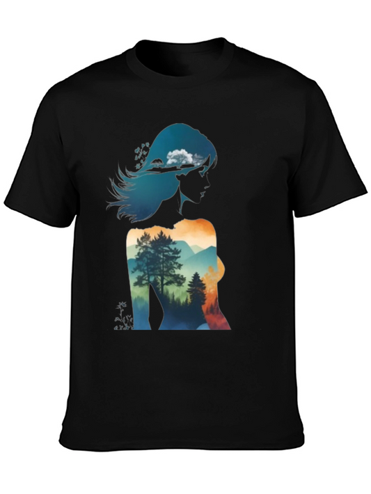 Nature Silhouette Graphic T-Shirt