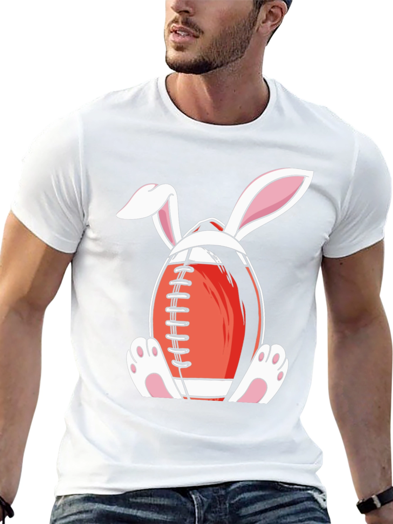 Easter Bunny Football T-Shirt